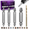 5 Pièces kit Extracteur de Vis Cassée, Dureté 63-65HRC, Fabriqué en HSS 6542, Extracteur de Vis Dénudé, Extracteur de Petite Vis Pour Percer et Enlever des Vis Endommagées