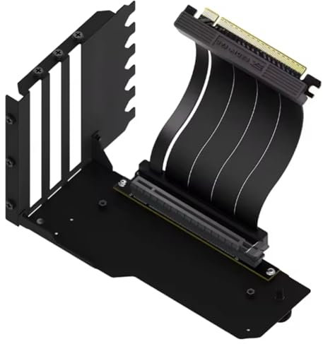 Suoumwa Support de Carte Graphique Vertical avec 15 cm PCI-E 4.0 X16 Riser Cable Vidéo Carte de Support Kit de Support GPU Support Noir