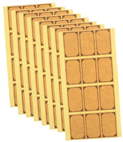 jojofuny Unique Wine Bottle Sticker Labels Kraft Paper Kit Self-Adhesive Wine Bottle Tags for Custom