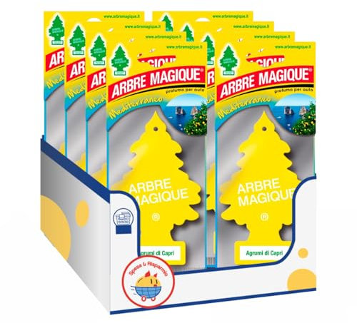 Profumatore auto fragranza agrumi freschezza mediterranea – Variazioni 4/8/12 Pezzi (8, Agrumi di Capri)