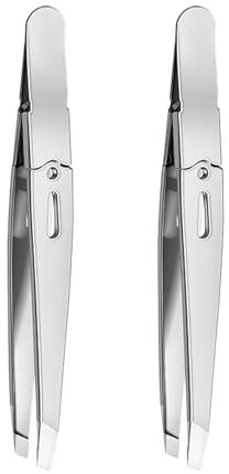 Lot de 2 pinces à épiler professionnelles pour homme et femme