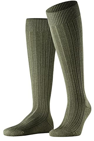 FALKE Herren Kniestrümpfe Teppich Im Schuh M Kh Wolle lang einfarbig 1 Paar, Grün Herb 7754, 43-44