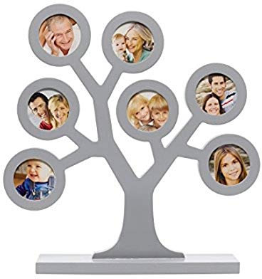 Pearhead P62112 Cornice Albero Genealogico per Foto Famiglia, Grigia
