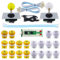 SJ@JX 2 Player Arcade Game DIY Kit LED Button Zero Delay USB Encoder 2 Player Mechanical Keyboard Switch Arcade Joystick Controller PC Raspberry Pi 2/3