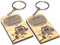 Lot 2 Portes Clefs - 1 Parrain + 1 Marraine - Trop Chouette (Cadeau Parrain Marraine Baptême Communion Noël, annonce et demande Parrain Marraine) Mod. PcB4