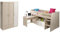Charly Parisot Hochbett Set 6 mit Schreibtisch, Kommode und Kleiderschrankchrank