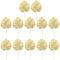 Amosfun Lot de 12 Feuilles de Palmier artificielles, Feuilles de Monstera, Plantes Tropicales, Soie, doré, Taille