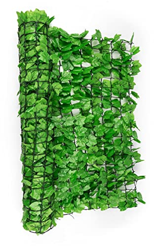blumfeldt Fency Bright Leaf 2020 Edition - Clôture Brise-Vue en Imitation Feuilles de Lierre, 300x150 cm, pour Balcon, terrasse, Jardin, Vert Clair