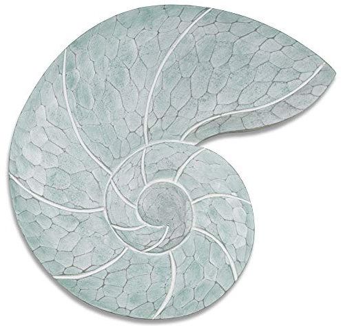 Handgeschnitzte Nautilus-Wanddekoration.