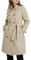 Orolay Femme Trench-Coat Coupe-Vent Mi-Long Manteau avec Ceinture Kaki XXL