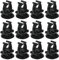 FarBoat 12 ventosas para calentador de acuario (negro, 33 mm de diámetro, clip de 25 mm)