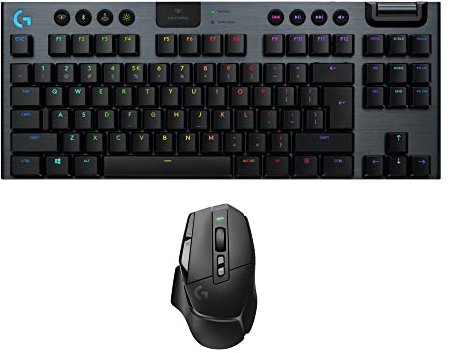 Logitech G502 X LIGHTSPEED kabellose Gaming-Maus + G915 TKL kabellose mechanische LIGHTSPEED RGB-Gaming-Tastatur ohne Ziffernblock, LIGHTFORCE, HERO 25K, PC/Windows/macOS - Schwarz