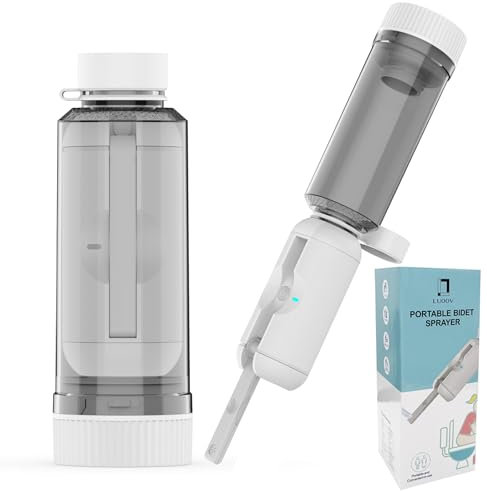 FLYFISH Portable Camping Shower Electric with Shower Head Rechargeable Water Pump Build-in Water Filtration System For Outdoor Travel, Beach, Pool, Dog (Mini portable bidet)