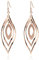 Meissa Orecchini pendenti donna Geometrica 925 Orecchini lunghi Donna Gioielli ipoallergenici, Oro rosa