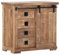 Wohn-/Esszimmer Kommode in Mangoholz Natur massiv, B/H/T ca. 90/87/47 cm