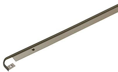 CEZAR Barre d'extrémité en aluminium pour plan de travail avec trous - Hauteur : 40 mm - Longueur : 0,62 m - Argent