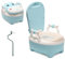 Jopassy Töpfchen für Kinder,Kinder töpfchen mit Kuh-Muster,Typ der Schublade kindertoilette,Toilettentrainer mit Griffe,Bürste,weiches PU-Kissen,kindertöpfchen Anti-Spritzschutz -Blau