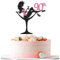 SYKYCTCY 1 Pack Sitting Girl Cake Topper Glitter Ninety High Heel Girl 90th Birthday Cake Pick Cheers to 90 Years Cake Decorations for Lady Makeup Spa Theme Happy 90th Birthday Party Supplies
