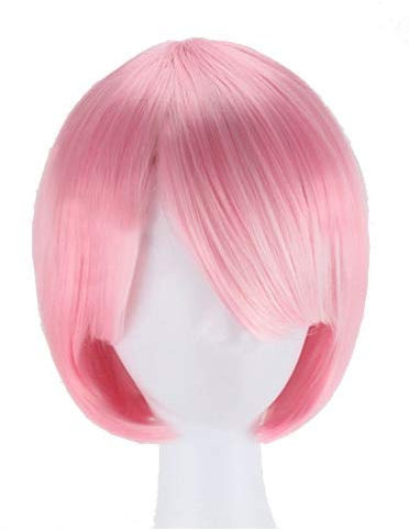 Cosplay Wig Rem Ram Wig Cosplay Costume Re: Life in a World Other Than Zero Halloween Short Pink Blue Synthetic Hair Women Wigs Pink
