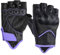 Harssidanzar Damen Fingerlose Motorradhandschuhe,Harter Knuckle Schutz Reiten Motorradfahrer Racing Motorradhandschuh KL022EU,Schwarz-Helllila,Größe M