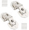 Qrity 2 Piezas Bisagras Para Muebles de Cocina, 90 Grado Bisagra Atornillable, con Tornillos, Bisagra para Puerta de Armario, Puerta de Madera