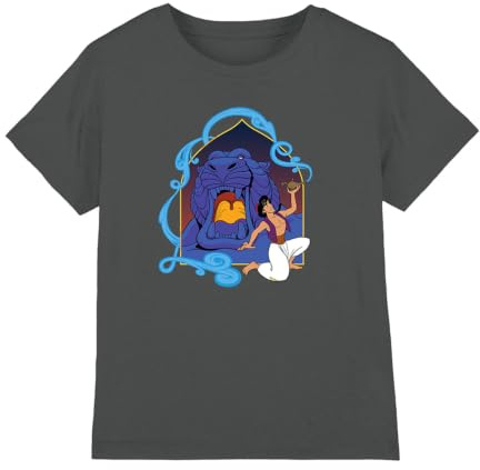 Disney Aladdin Boy's Aladdin and The Magic Lamp at The Cave of Wonders Unisex Kids T Shirt