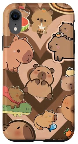 Cute Capybara Collage Happy Capybaras Summer Case for iPhone XR
