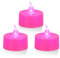 ERTYUI 12 Pack LED Tea Lights, not Flickering, Last 200 Hours +, for Decoration (Pink Light, Pink Base, 12pcs)