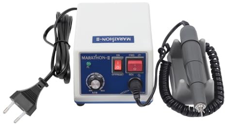 Marathon - Scatola di controllo con pedale e manipolo per levigatura, 35000 rpm, tornio per odontoiatria, gioielli nail art, potenza 65 W, controllo compatto, ideale per lavori di precisione