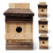 Nistkästen 4er Set aus Naturholz – Wetterfestes Vogelhaus für Meisen, Spatzen & Co. – Ideal für Garten & Balkon