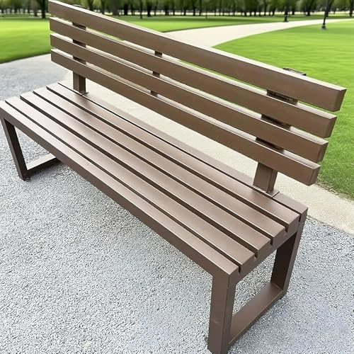 Poxvythb Gartenbank, Garten Terrasse Bank,for Terrasse Park Rasen Hof, 2-4 Sitzer,mit Lehne,Verandastuhl for Basketballplatz 120X40X85CM