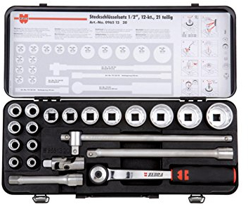 Würth 1/2 pulgadas Surtido de llaves de 12 cantos, 21 piezas)