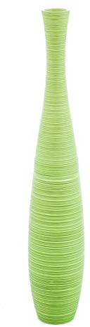 Leewadee Jarrón Grande De Suelo – Jarrón Alto De Madera De Mango para Ramas Decorativas, 90 cm, Verde