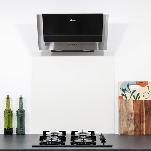 AluCouleur Fond de hotte/Crédence Aluminium Blanc-Mat-9 Tailles - Hauteur 60 cm x (Longueur 70 cm)