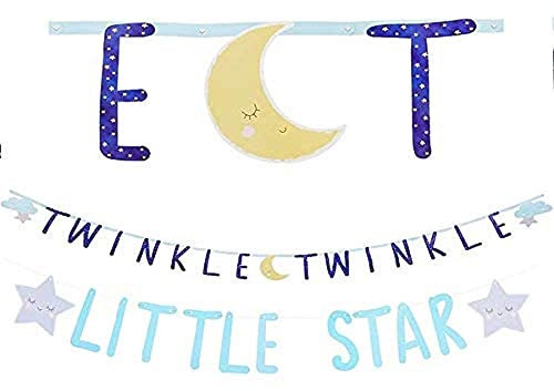 Amscan 120392 - Twinkle Little Star Baby's Birthday Party Letter Banners Decorations - 2 Pack