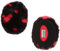 Earbags Ohrenwärmer Fashion, Kunstfell Schwarz Rot, L