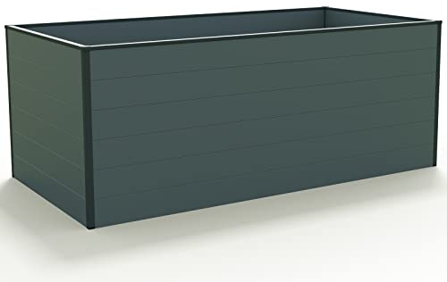 GFP Hochbeet Kräuter-Gemüse-Beet Aluminium Christina - 195x99x77cm - anthrazit