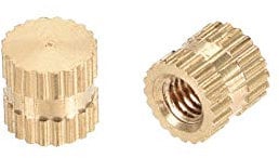 uxcell Knurled Insert Nuts, 50Pcs M3 x 5mm(L) x 5mm(OD) Female Thread Brass Blind Embedment Nuts