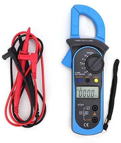 Digitales Strommultimeter, ST201 Automatisches Digitales Strommultimeter für Stromzangen DC/AC-Spannungswiderstand Diodenprüfgerät(Blue)