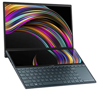 ASUS ZenBook Duo UX481 14” FHD NanoEdge Bezel Touch, Intel Core i7-10510U, 8GB RAM, 512GB PCIe SSD, Innovative ScreenPad Plus, Windows 10 Home, UX481FA-DB71T, Celestial Blue