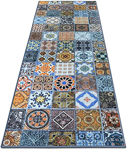 Teppich-Läufer auf Maß Bonita | Moderner Wohnteppich für Flur, Küche, Schlafzimmer | Meterware, viele Größen | rutschfest, robust & pflegeleicht (80 x 100 cm)