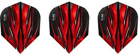 Harrows Fire Dart-Flights, Standard, 5 Sets (15 Flights), Rot