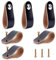 GORGECRAFT 6Pcs Leather Drawer Pull leather Dresser Knobs Nordic Wardrobe Cabinet Door Handles Drawer Knob Pull Knob Single Hole Furniture Hardware Pulls for Cupboard Door Kitchen 141x24.5mm, Black