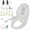 RibasuBB Bidet-WC-Aufsatz, Elektrisch Bidet Toilettenaufsatz mit Vierstufige Temperaturregelung, Schwimmerschalter, Temperatursensor, Dual Sprühdüse, Einfach zu bedienen