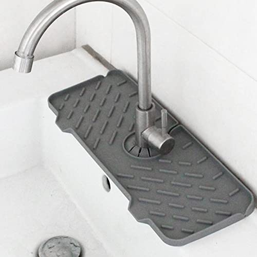 Gidenfly Silicone Faucet Handle Drip Catcher Tray - Silicone Faucet Drip Tray,Silicone Faucet Mat For Kitchen Sink Faucet Splash Catcher,Kitchen Faucet Sink Splash Guard