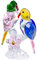 Movdyka Figurine de collection d'oiseaux en verre pour couple lors d'un mariage, ornement animal en cristal pour décoration d'intérieur, fait à la main, 10,9 cm, inséparables pour elle, anniversaire