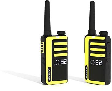 KENWOOD, Ricetrasmittenti UBZ-LJ9SET, Walkie-Talkie Senza Licenza, Fino a 18 Ore di Carica, Raggio 6 km, 32 Canali con Chiamata Selettiva, 20 Toni Disponibili, Ricarica Rapida, Giallo e Nero