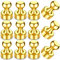 VNDUEEY Neodym Magnete, Starke Magnete, Magnet für Magnettafel, Kühlschrank, Magnettafel, Whiteboard, Pinnwand, Büro, Klassenzimmer, Küche, Notizen Halten, Fotos Befestigen, Gold, 12er-Pack