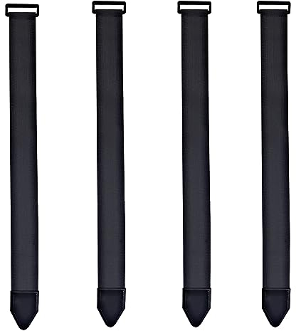 Upbeat Fascette Cavi con Gancio 61x5 cm (4 Pezzi), Multiuso Cinghie Elastiche per Bicicletta, Protezioni per Pantaloni, Bagagli, Tappetini per Yoga, Campeggio, Tubi, Cavi ecc
