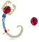 925 Sterling Silber Post Ohr Manschette Ohrringe für Frauen Schmetterling Knorpel Ohr Kletterer Ohrringe Gold Lila Cubic Zirkonia CZ Hypoallergene Piercing Geschenke für sie (multi-color)
